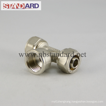 Brass Compression Fitting with Female Tee